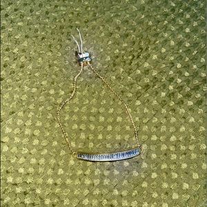 Kendra Scott Ott Lux Bracelet In Silver with light blue stone